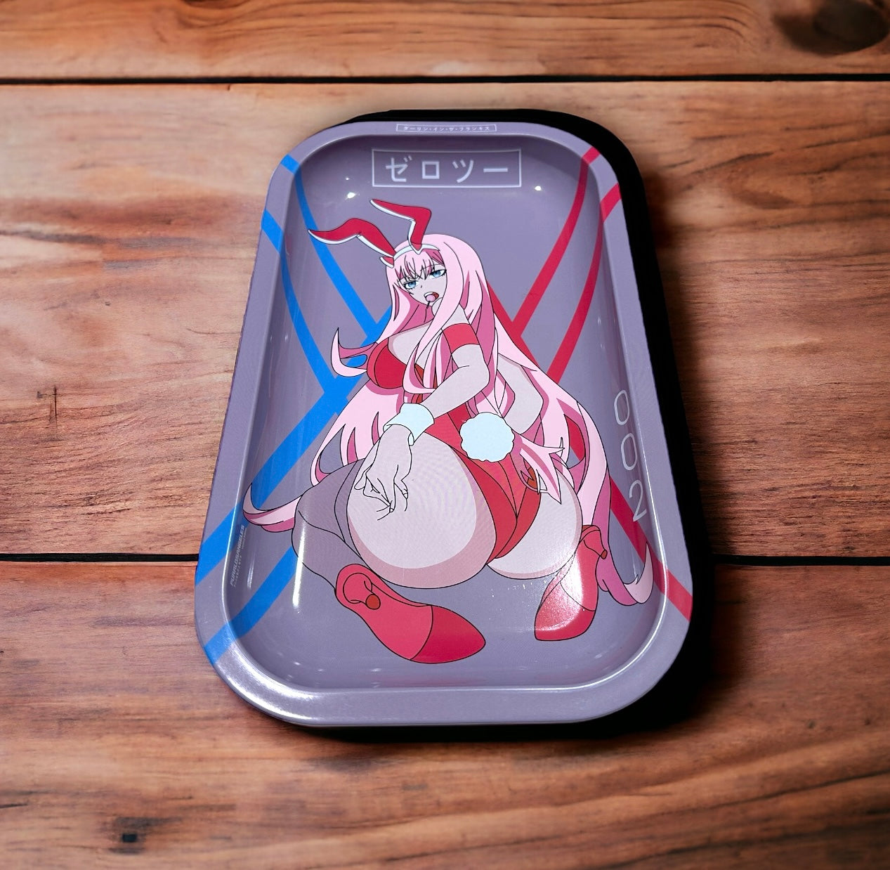 Zero Two Bunny Girl Anime Rolling Tray | Premium Metal Desk Tray