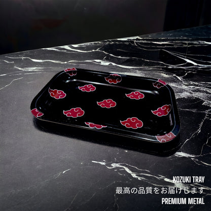 Akatsuki Cloud Anime Rolling Tray | Black Premium Metal Tray
