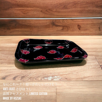 Akatsuki Cloud Anime Rolling Tray | Black Premium Metal Tray