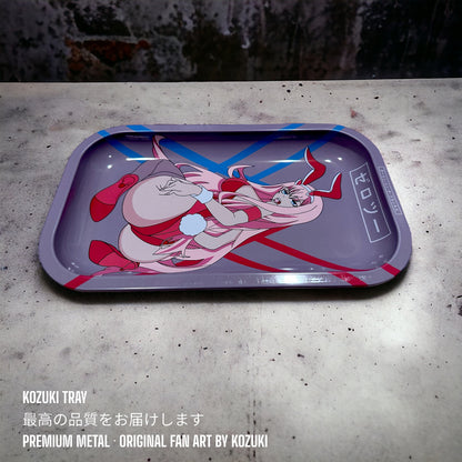 Zero Two Bunny Girl Anime Rolling Tray | Premium Metal Desk Tray