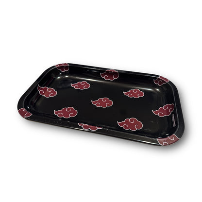 Akatsuki Cloud Anime Rolling Tray | Black Premium Metal Tray