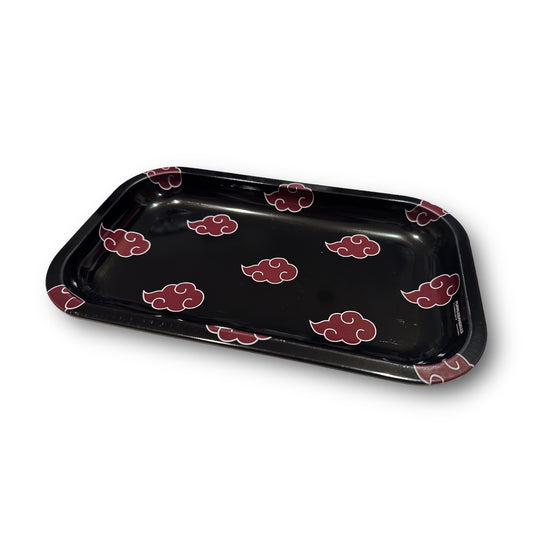 Akatsuki Cloud Anime Rolling Tray | Black Premium Metal Tray