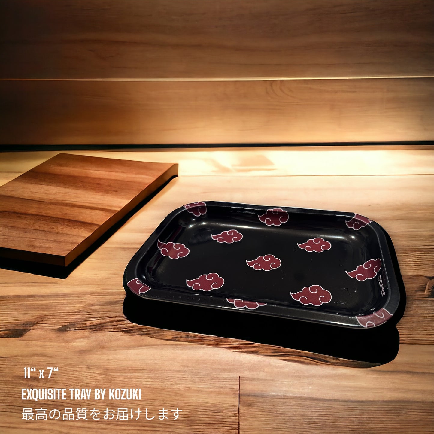 Akatsuki Cloud Anime Rolling Tray | Black Premium Metal Tray
