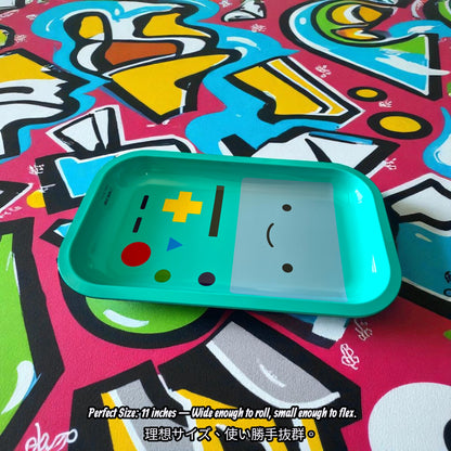BMO rolling tray Adventure Time inspired cute 11 inch metal tray