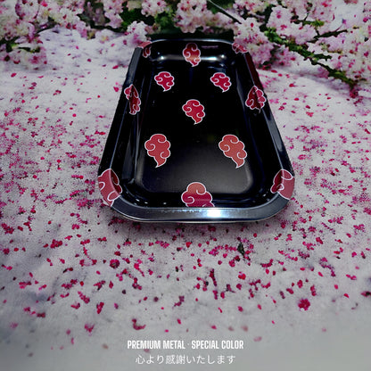 Akatsuki Cloud Anime Rolling Tray | Black Premium Metal Tray