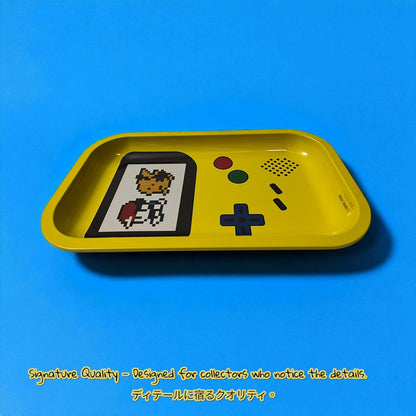 Pikachu Game Boy rolling tray retro gaming yellow metal tray
