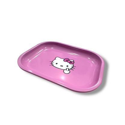 Cute Pink Anime Rolling Tray Premium Metal Rolling Tray 7 Inch Small Batch Limited Edition