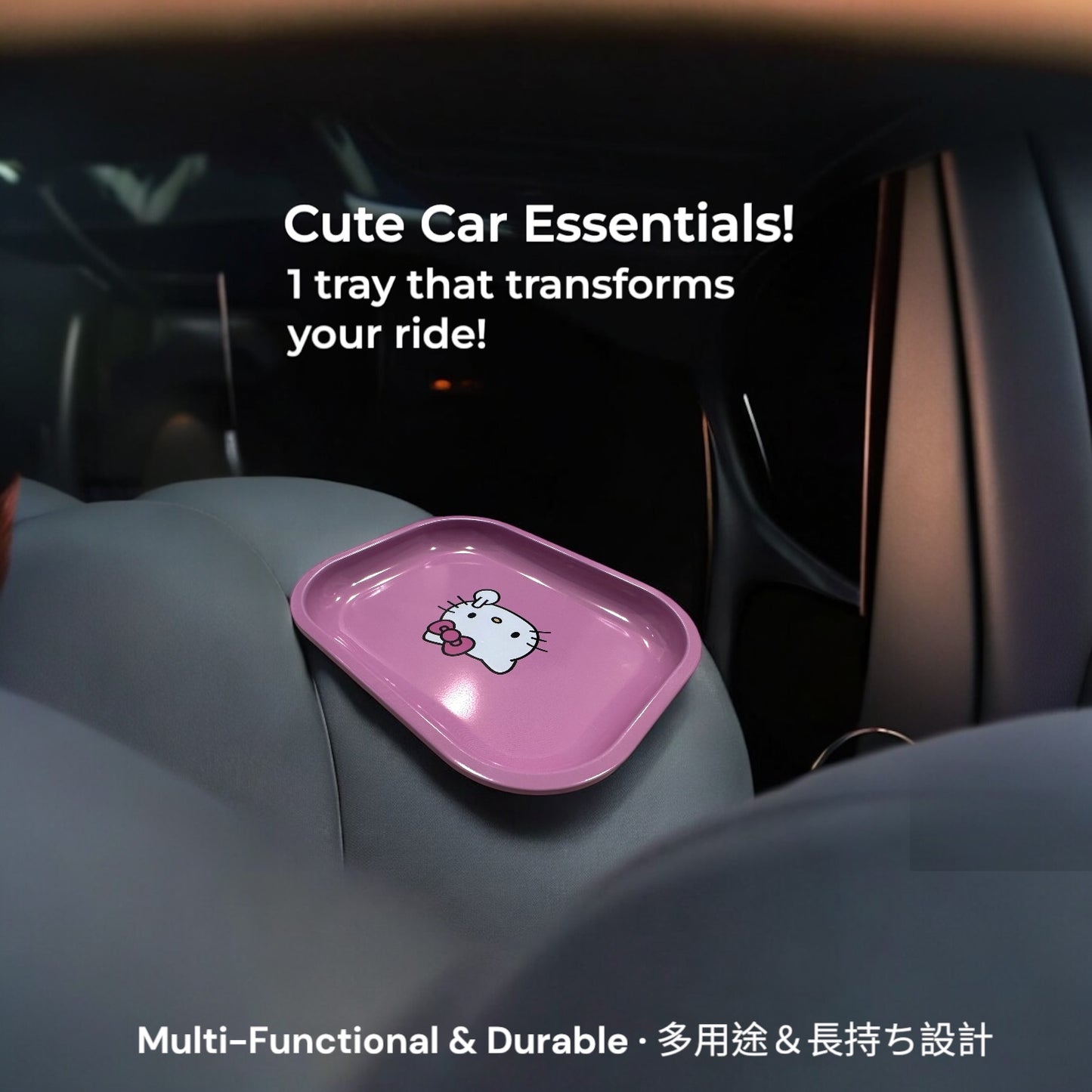 Cute Pink Anime Rolling Tray Premium Metal Rolling Tray 7 Inch Small Batch Limited Edition