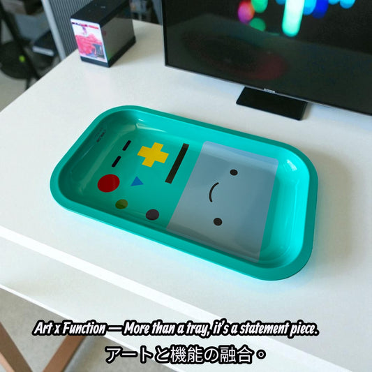 BMO Rolling Tray Adventure Time Inspired Cute Metal Tray 11 Inch Goal Planting Edition